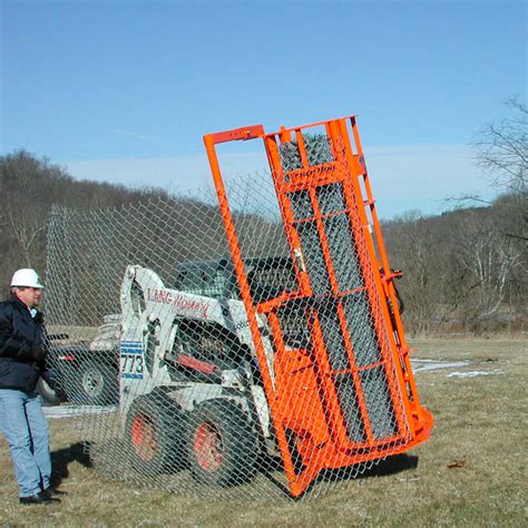 skid steer wire fence stretcher|fencing attachments for skid steer.